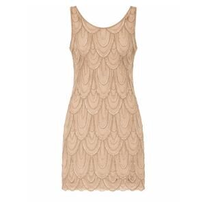 Pisarro Nights Art Deco Beaded Sleeveless Cocktail Dress
